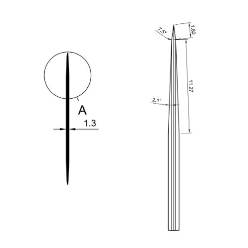 Sollex Circular knife Ø71mm R71 71x10x1.3mm - Sharp grinding - Drawing 2