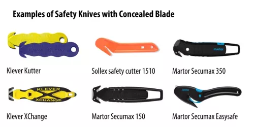 säkerhetsknivar med dolda knivblad - Sollex