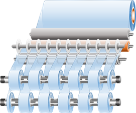 example slitter rewinder is slitting of roll foil with circular shear knives - sollex blog