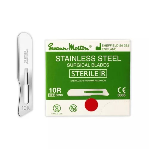 Scalpel Swann Morton SM 10R et paquet de 100 pièces - Sollex