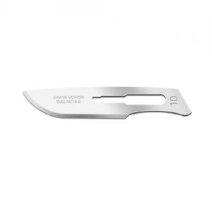 Swann Morton ej sterila skalpellblad SM10 10 för Swann-Mortons skalpellskaft 3, 3L, 3 Granulated, 5B, 7, 9, B3, och B3L - Sollex