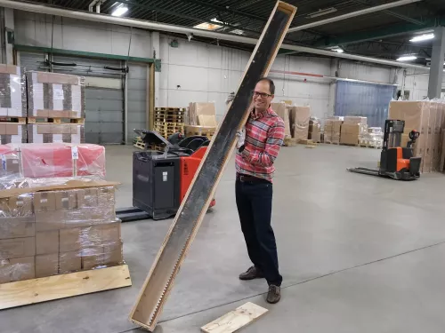 Johan Falk with three meter long toothed machine knife - Sollex Blog