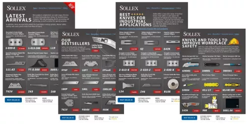 Sollex PDF-katalog 2022 med nya knivar, bästsäljare och industriknivar