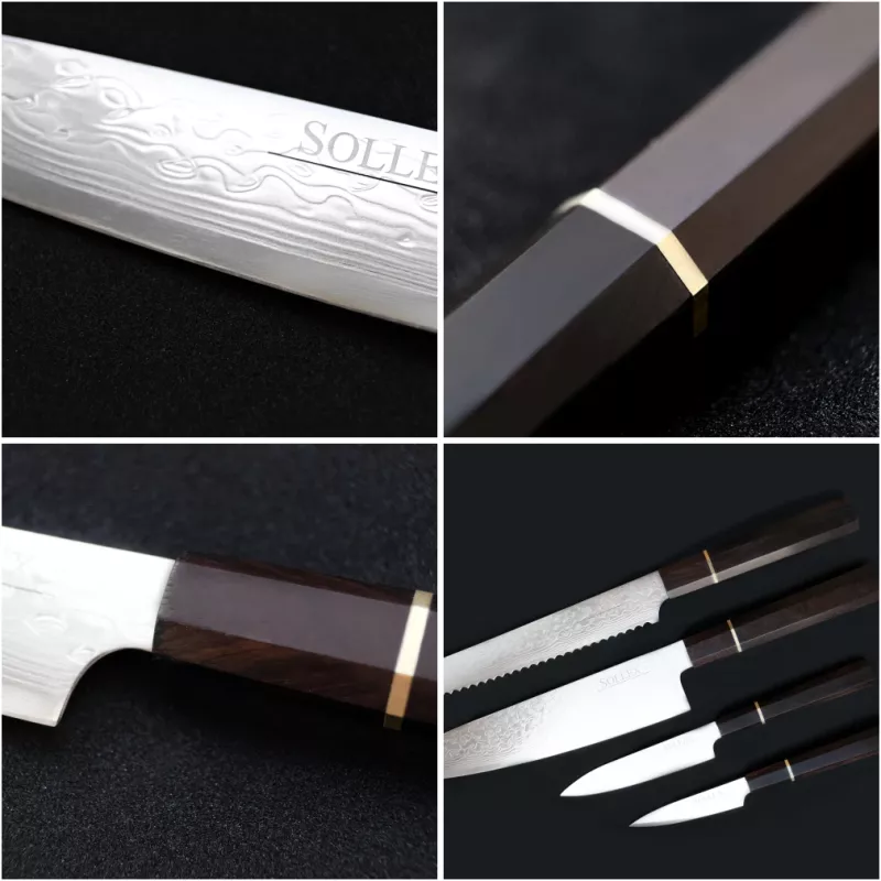 Påskkampanj 2024 - vinn 4 proffsiga köksknivar - närbilder - Sollex