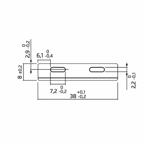 Sollex, Martor injector blade small industrial razor blade for plastic film cutting - Drawing