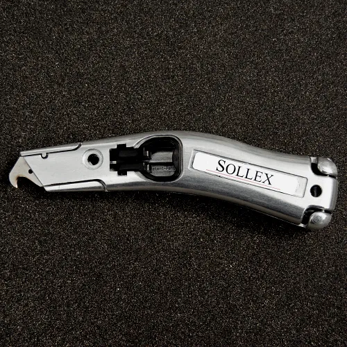 Sollex byggkniv / delfinkniv 2000 med titanbelagd krokblad 10PT
