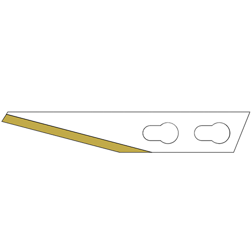 Dessin - Lames de précision MOZART PB2 90511.055 universelles + TIN pour couteaux de précision à 2 vis - Sollex
