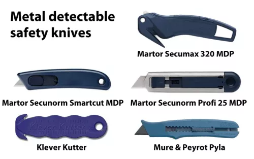 sollex metal detectable safety knives in stock