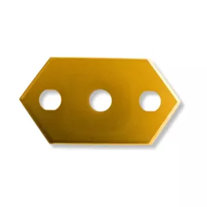 Couteau industriel Sollex 692FT type Martor 692 pointu et entièrement recouvert d'un revêtement en titane, avec 4 tranchants
