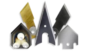 Lames à pointe effilée Sollex pour la découpe du caoutchouc, du plastique et du carton