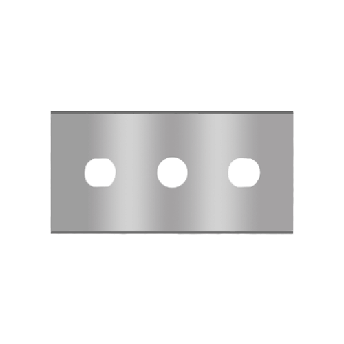 Lame de rasoir industrielle Sollex / lame à trois trous 2-013 0,13 mm avec revêtement céramique sur le tranchant - Sollex