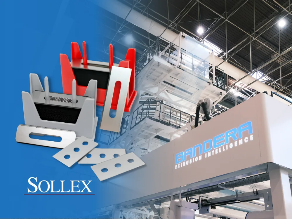 Slitting Blades for Bandera Extrusion Lines Sollex industrirakblad för Bandera extruderingslinjer och omrullningsmaskiner för plastfilm tillverkning
