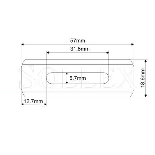 Sollex industrial razor blade slitter blade with rounded corners for plastic film or foil