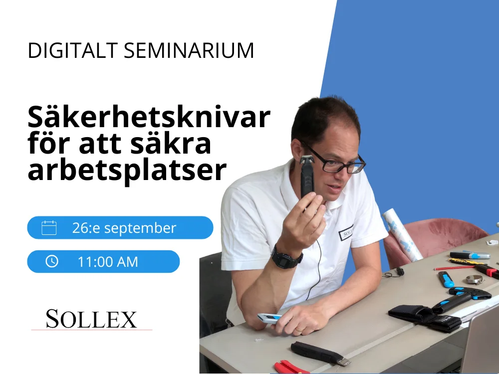 Johan Falk - Digital webinar about safety knives - Sollex blog