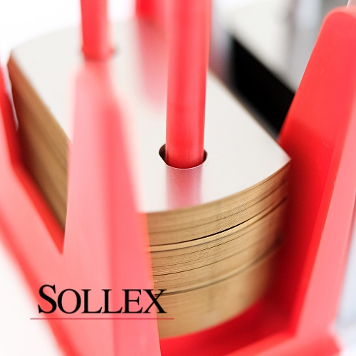 Sollex titanium coated industrial razor blade rounded corners sharp two holes for cutting film, foil