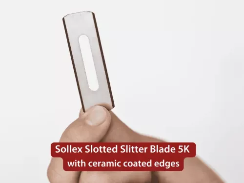 Sollex industrial slitting razor blade 5k with ceramic coated edges for better cutting performance - Sollex