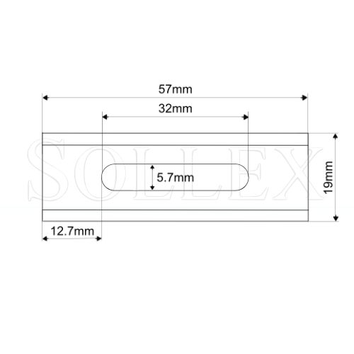 Sollex industrial razor blade slitter blade with straight corners for plastic film or foil