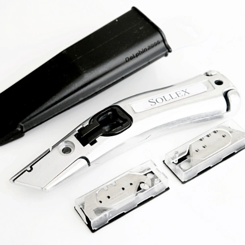 Sollex Byggkniv /Takkniv 2000 + Hölster + Knivblad - ett komplett knivsystem för takläggare