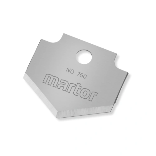 Martor Pointed Blade no. 760 17.1 x 19 x 0.5mm / Ø3.2mm hole  - Sollex