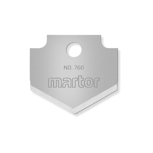 Martor pointed blade 760.50 to cut, perforate cardboard, corrugated, packaging, plastic, tubings - Sollex