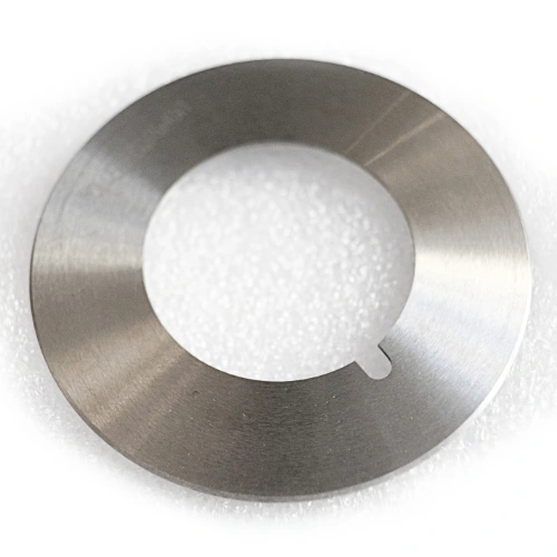 Lame circulaire supérieure mâle Sollex pour cisaille, diamètre 75 x 40 mm, à utiliser avec une lame circulaire inférieure femelle