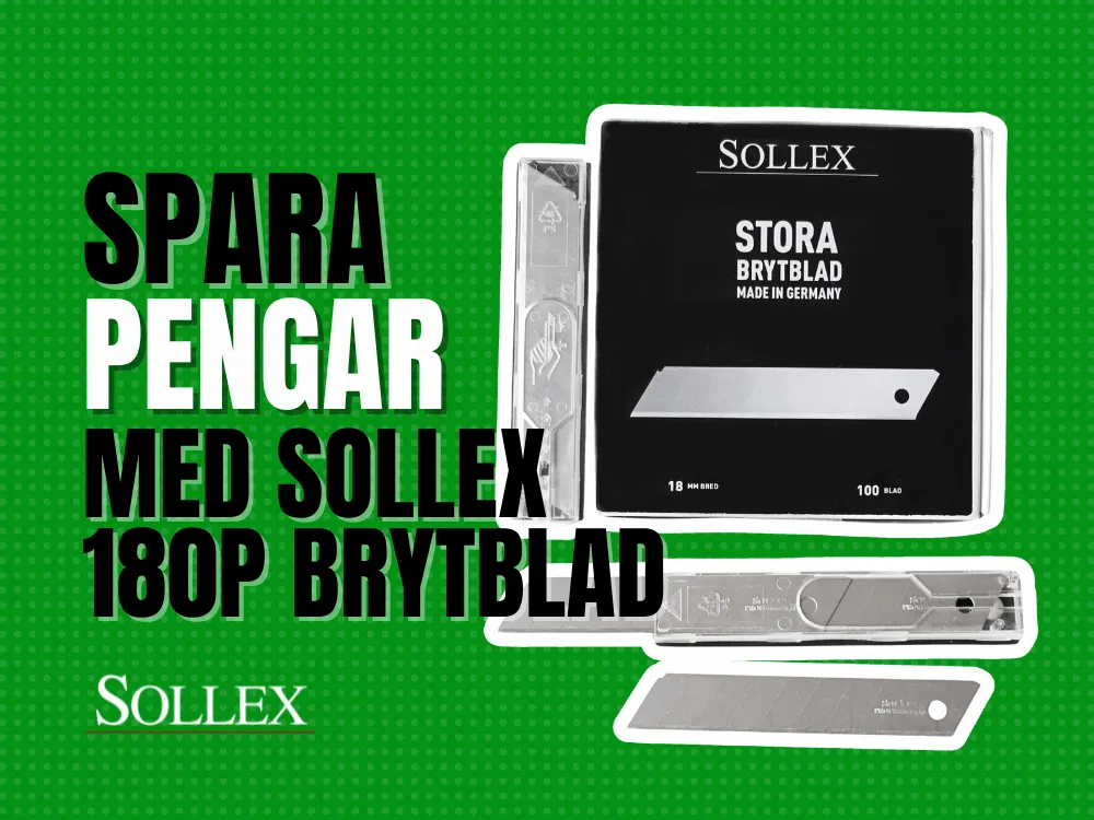Sollex 180P vs NT-Cutter BL-150P 18mm brytblad Spara pengar och minska knivblad förbrukning med Sollex knivblad för proffs