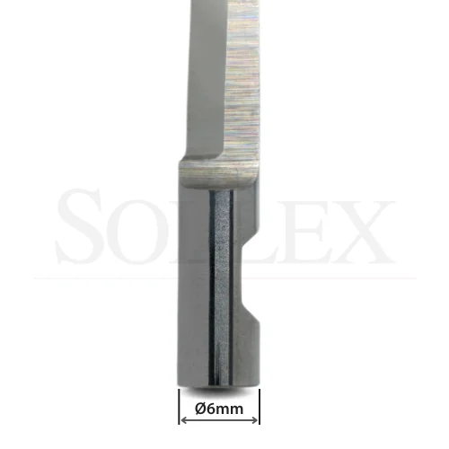 Esko SR6831 has a cylindrical shaft and a special "SR6XXX" knife adapter - Sollex is needed