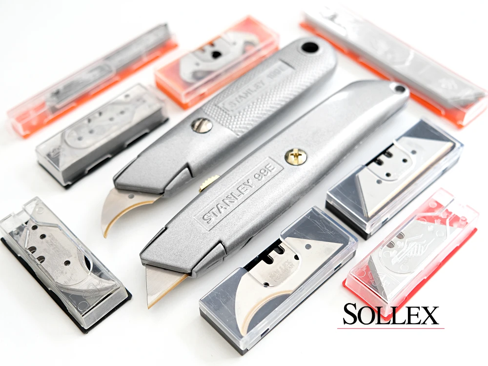 Stanley universalknivar 99E 199E och Sollex bästa knivblad