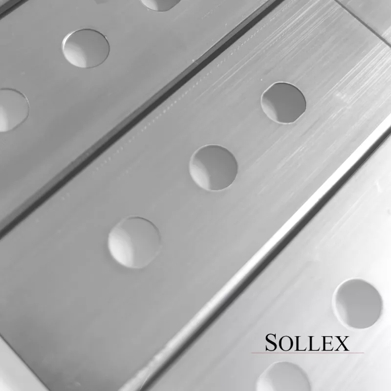 industrial three hole razor blades 60mm long - Sollex machine blades