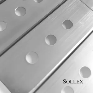 industrial three hole razor blades 60mm long - Sollex machine blades