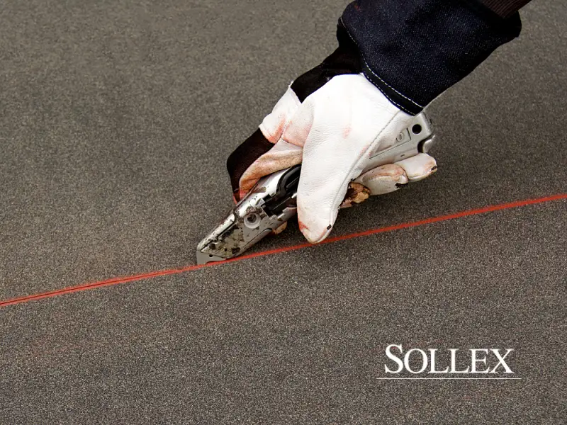 Takkniv med krokblad i används för att skära takpapp - Sollex