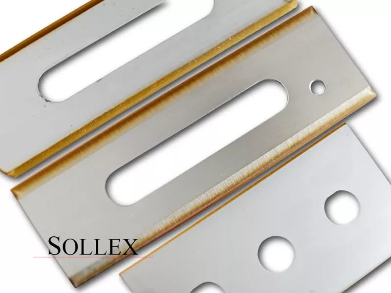 Lames revêtues de nitrure de titane (TiN) Sollex : lames de rasoir à fente, lame à 3 trous - Blog
