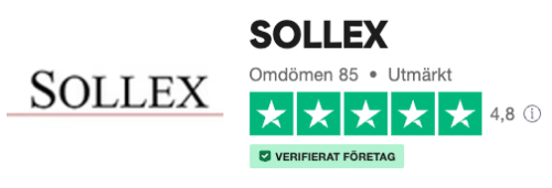 Sollex has 4.8 out of 5 stars on review site Trustpilot - Sollex Blog
