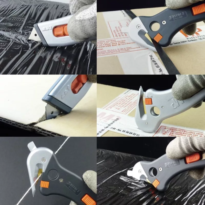 Mure Peyrot Grepin 2 safety knife for warehouse work to cut cardboard, boxes, plastic film - Sollex