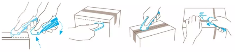 Utilisation des couteaux de sécurité Martor Secunorm Mizar - Sollex