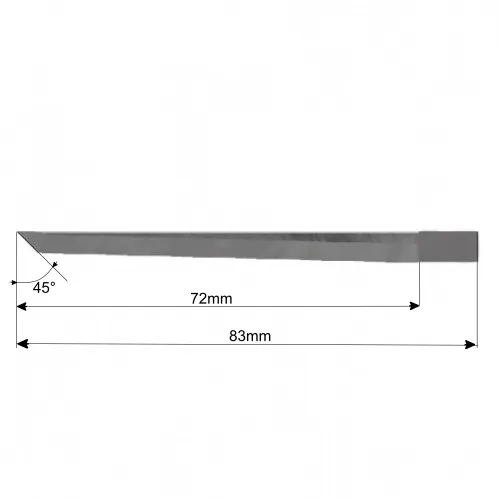 Drawing of a Zund plotter knife blade Z606 5210312 - Sollex machine knives