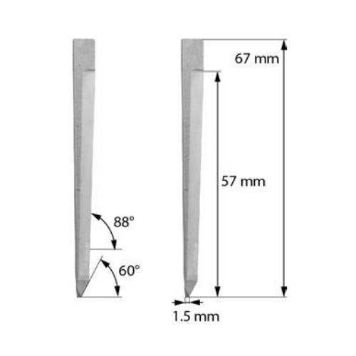 Drawing of Sollex Z64 CNC oscillating knife for digital cutting tables