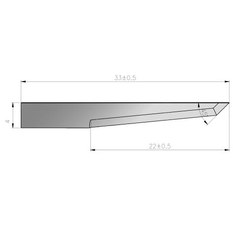 Drawing of Z23 Zund knife - Sollex