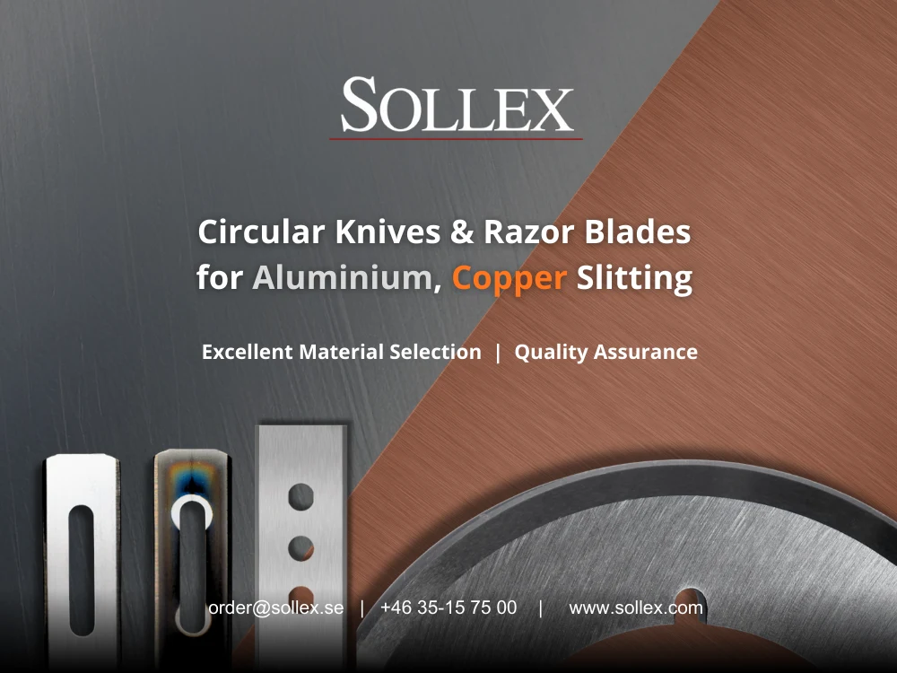 Circular shear knives and razor blades for lithium-ion battery industry - Sollex