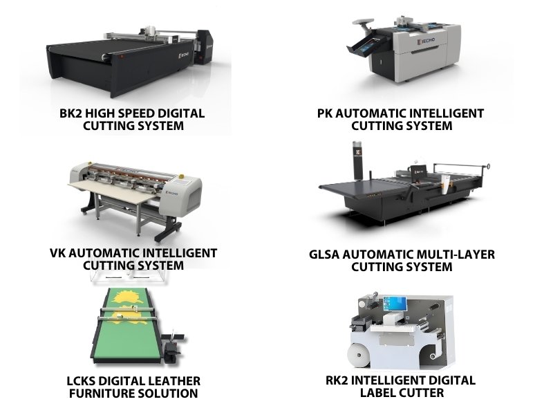 iEcho knife cutting systems, cutters, flatbed tables - Sollex overview