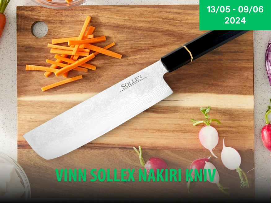 Sollex kampanj: Vinn japansk NAKIRI-grönsakskniv - 13 maj - 9 juni 2024