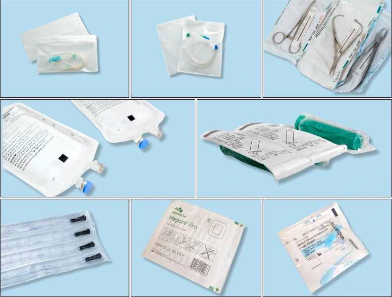 plastic film and tyvek paper-based material packaging types for medical devices and tools - sollex