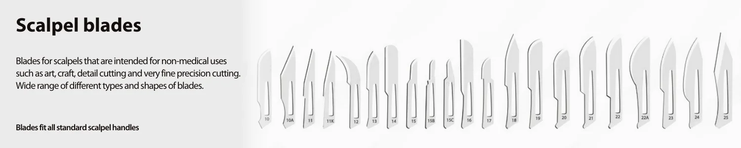 Lames de scalpel pour scalpels Swann Morton, Mozart, Slice, Martor à utiliser dans l