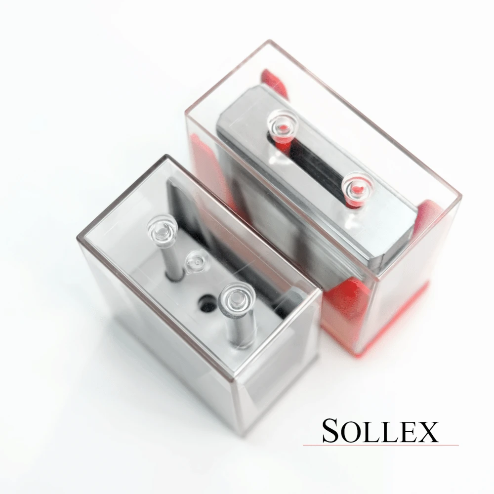 3-hole blade 0.20mm – TiN ❘ Slitting Razor Blades ❘ Sollex