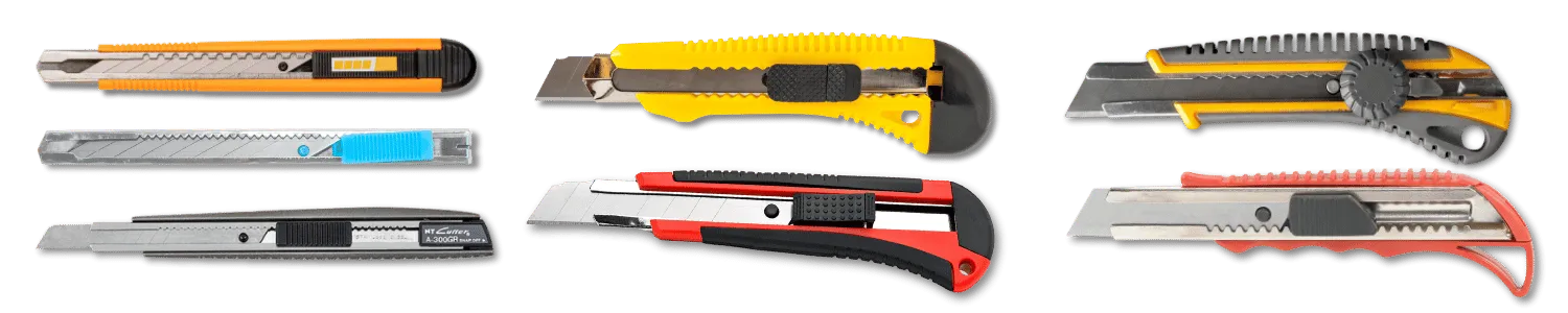 Different types of snap-off blade knives - Sollex