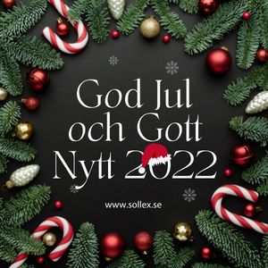Sollex önskar God Jul och Gott Nytt år till alla