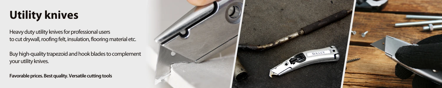 Couteaux utilitaires robustes pour les utilisateurs professionnels pour couper les cloisons sèches, le feutre de toiture, l