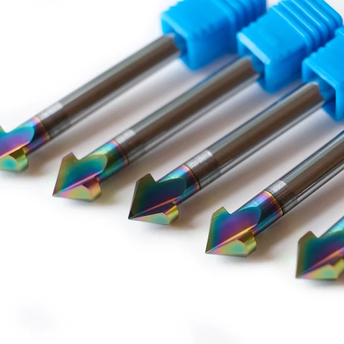 Uxcell 10-Piece V Groove Router Bit Set – 30° & 60° Titanium Steel, 1/8" Shank, 15mm Cutting Depth, For CNC Woodworking Engraving