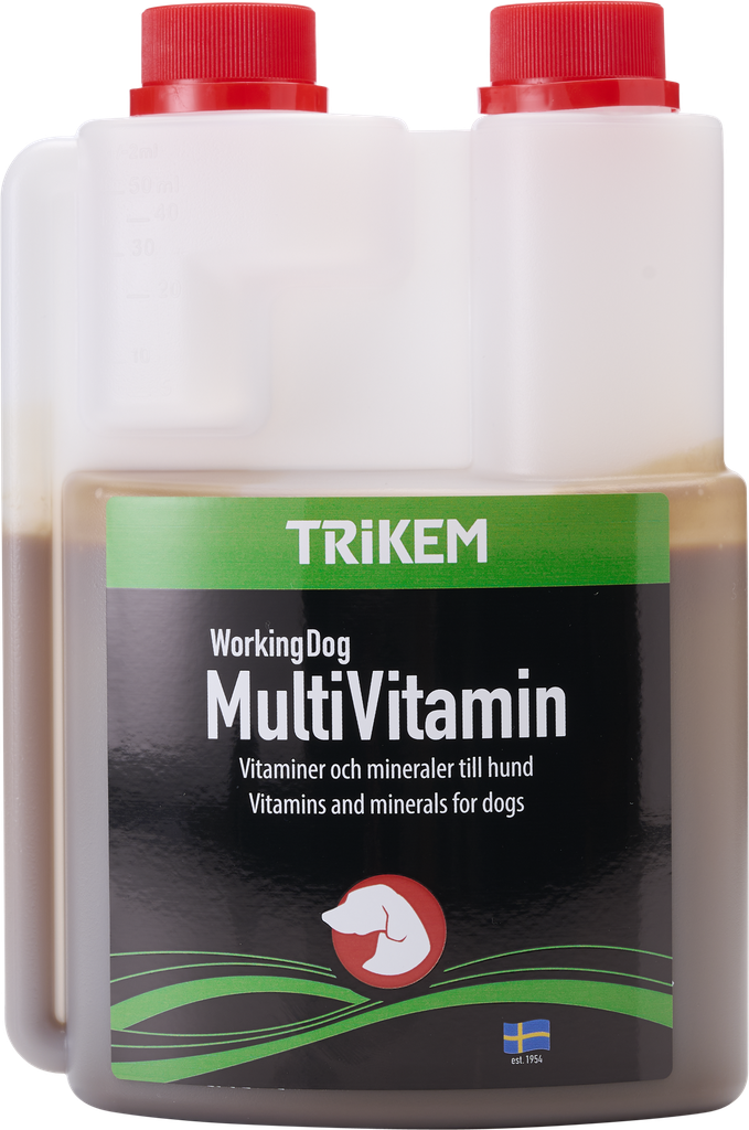Trikem multivitamin Tillskott av vitaminer som har avgörande roll för hunden