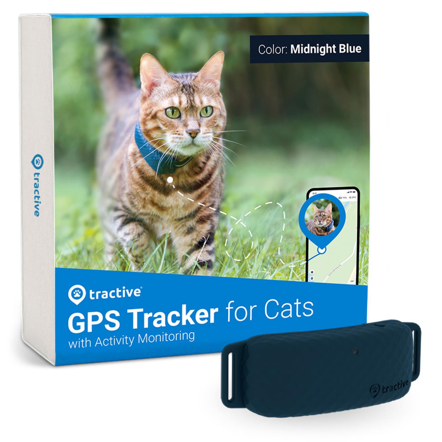 Tractive GPS Cat Tracker Midnight Blue